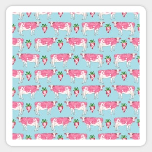 Strawberry Cow Pattern Sticker